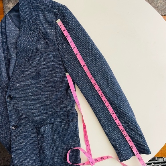 Good Man Brand Men’s Knit Unstructured Blazer Sport Coat Jacket Navy Size XL - Picture 4 of 9